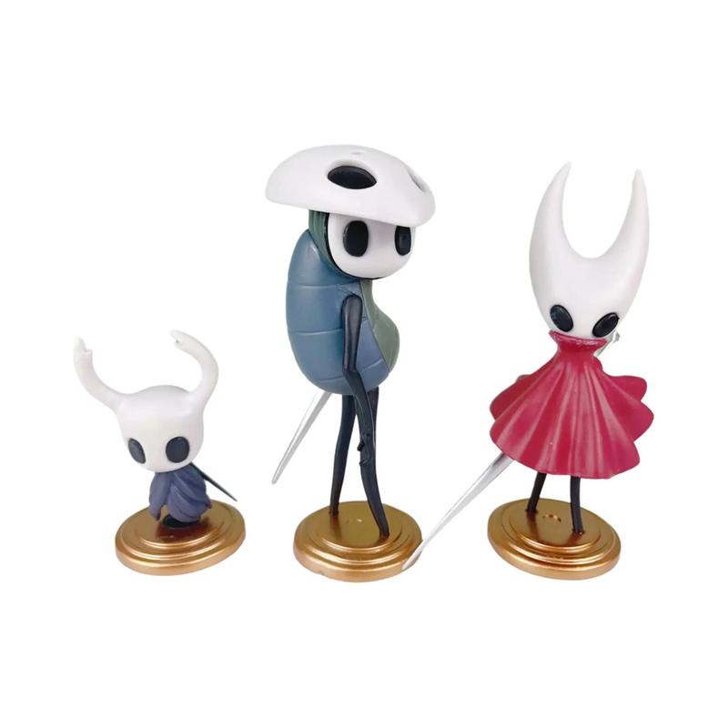 Conjunto De Figuras De Anime Hollow Knight 3 Peças Modelo De